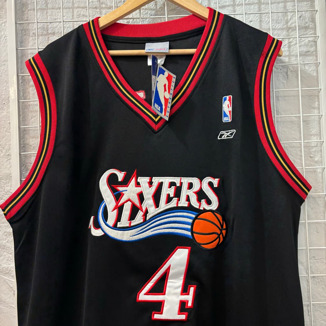 NBA X 리복 필라델피아 식서스 유니폼 슬리브리스 L 상품이미지3