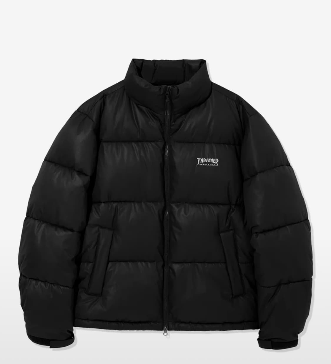 트레셔 엠보스 로고 숏 푸퍼 블랙 L 상품이미지4