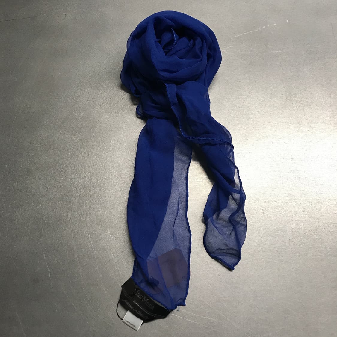 막스마라 실크 스카프 블루 상품이미지1