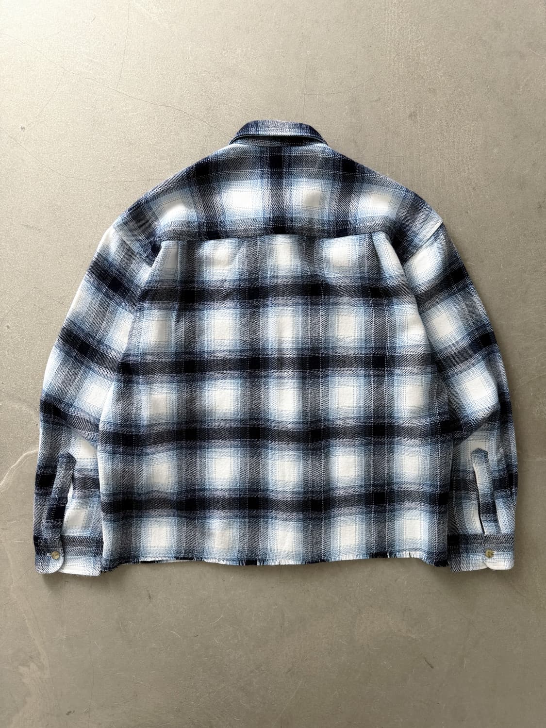 Vintage Fire Flag Flannel Cropped Shirt 상품이미지4