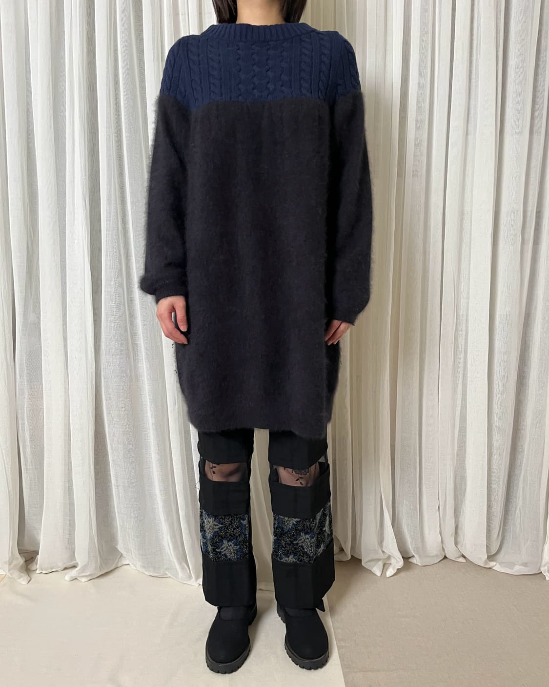 사카이 도킹 롱 니트 케이블&앙고라 sacai 상품이미지7