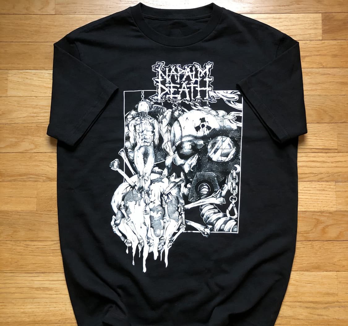 [새상품 M사이즈] Napalm Death 커스텀 프린트 반팔 (강렬 핵 상품이미지1