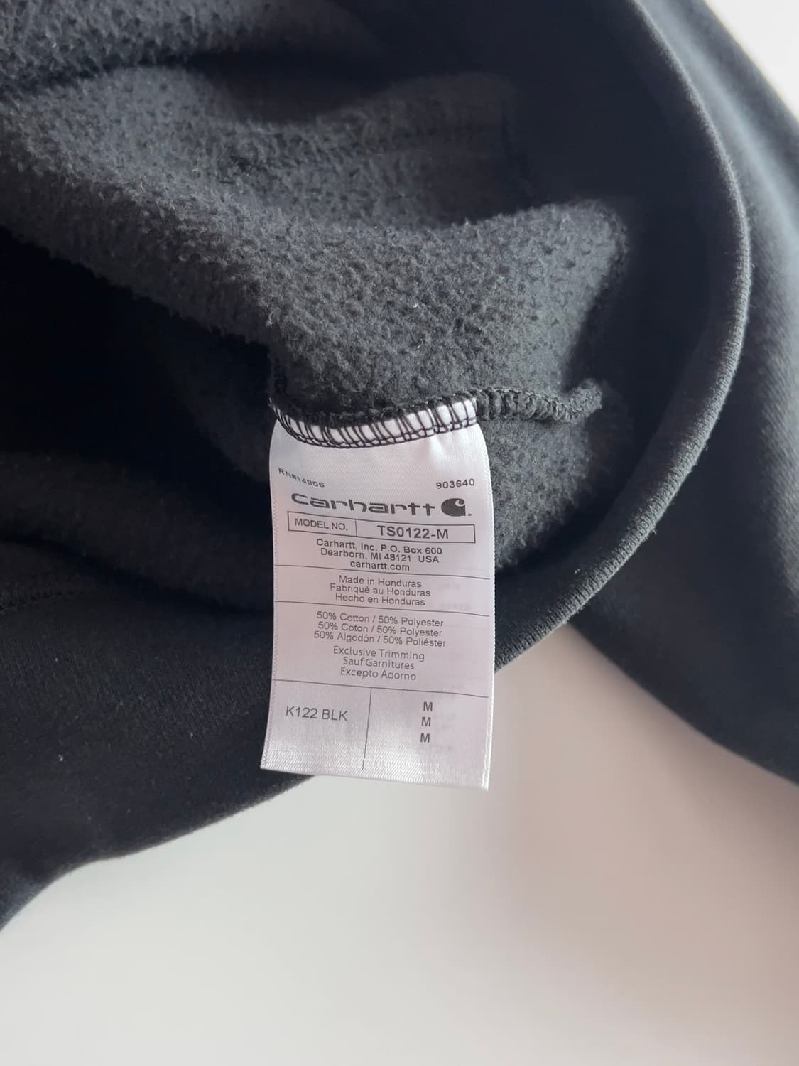 칼하트 블랙 후드집업 M 상품이미지5