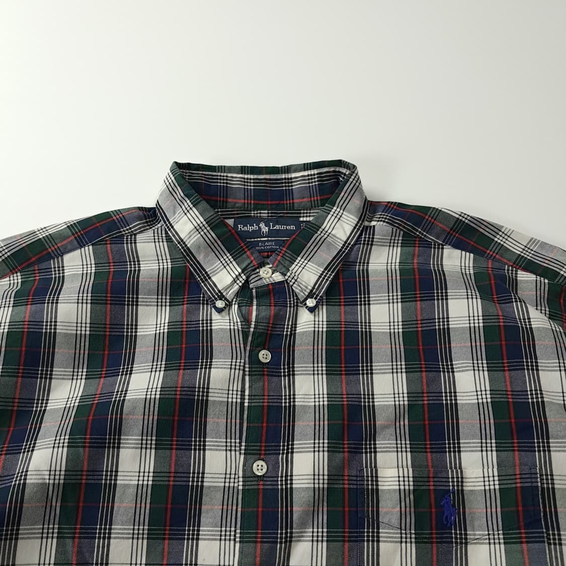 CK604 2XL 폴로 90s 모던 블랙워치 타탄체크 셔츠 남방 상품이미지2