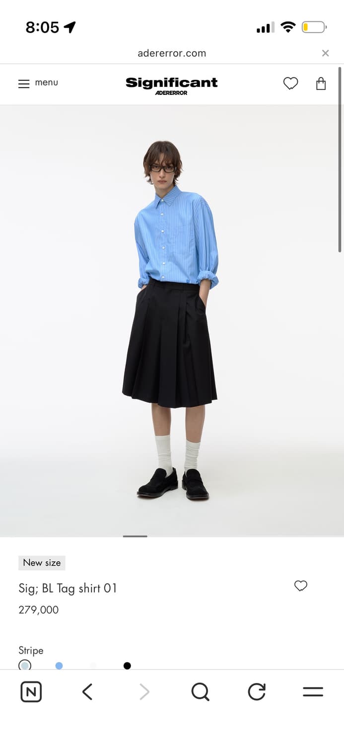 아더에러 significant  스트라이프 셔츠 m (100) 상품이미지1