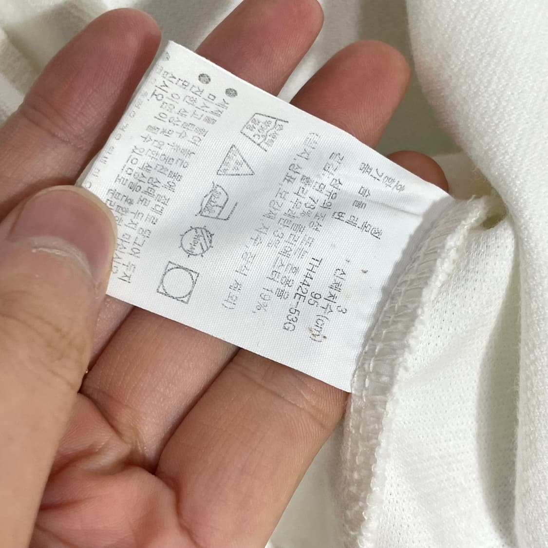 라코스테 와플 화이트 반팔티셔츠 남성S 상품이미지6