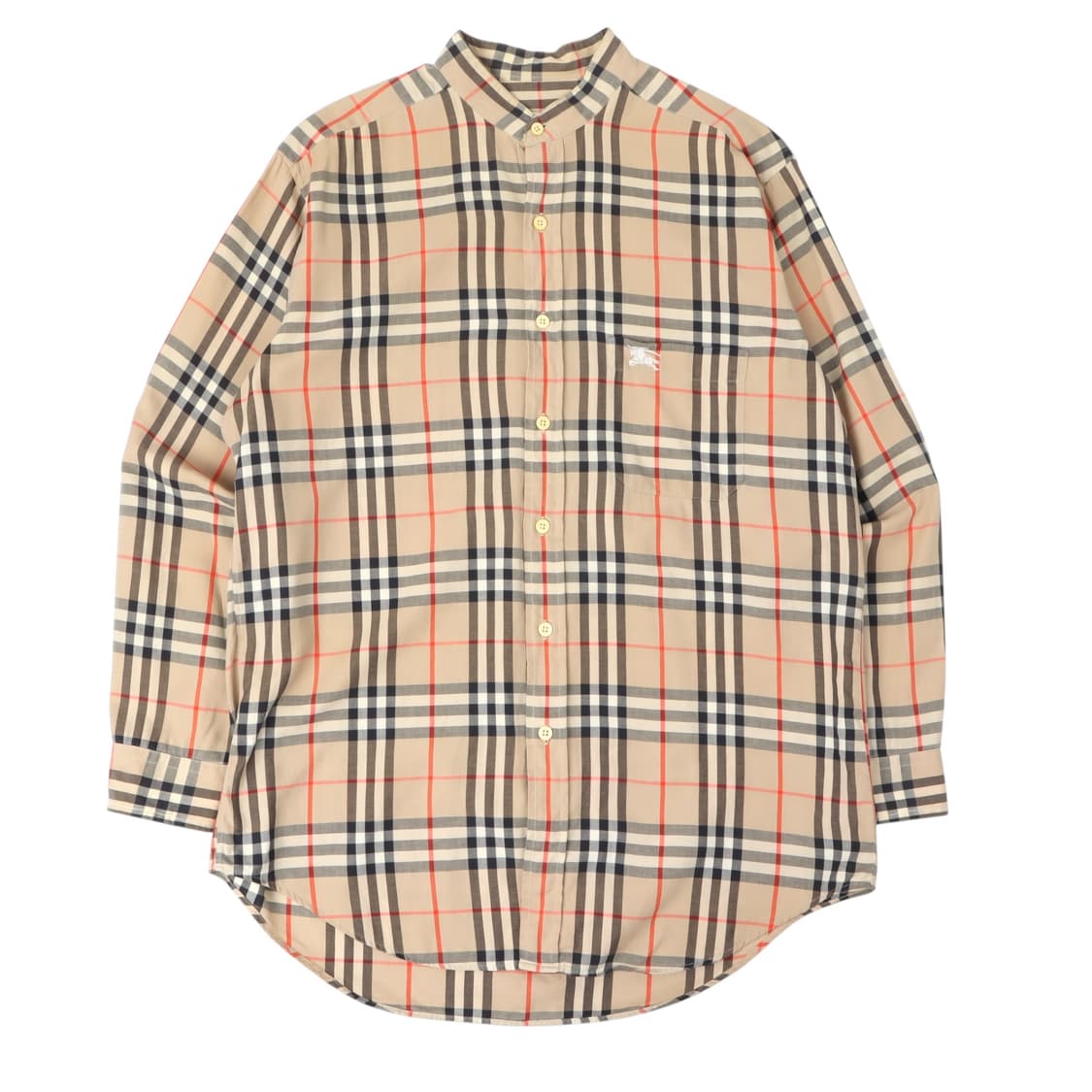 버버리 헨리넥 베이지 노바체크 셔츠 상품이미지1