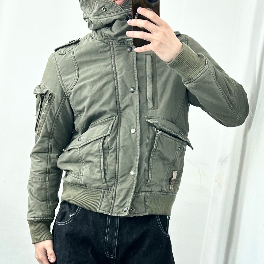 디젤 밀리터리 후드 탱커 자켓 상품이미지3