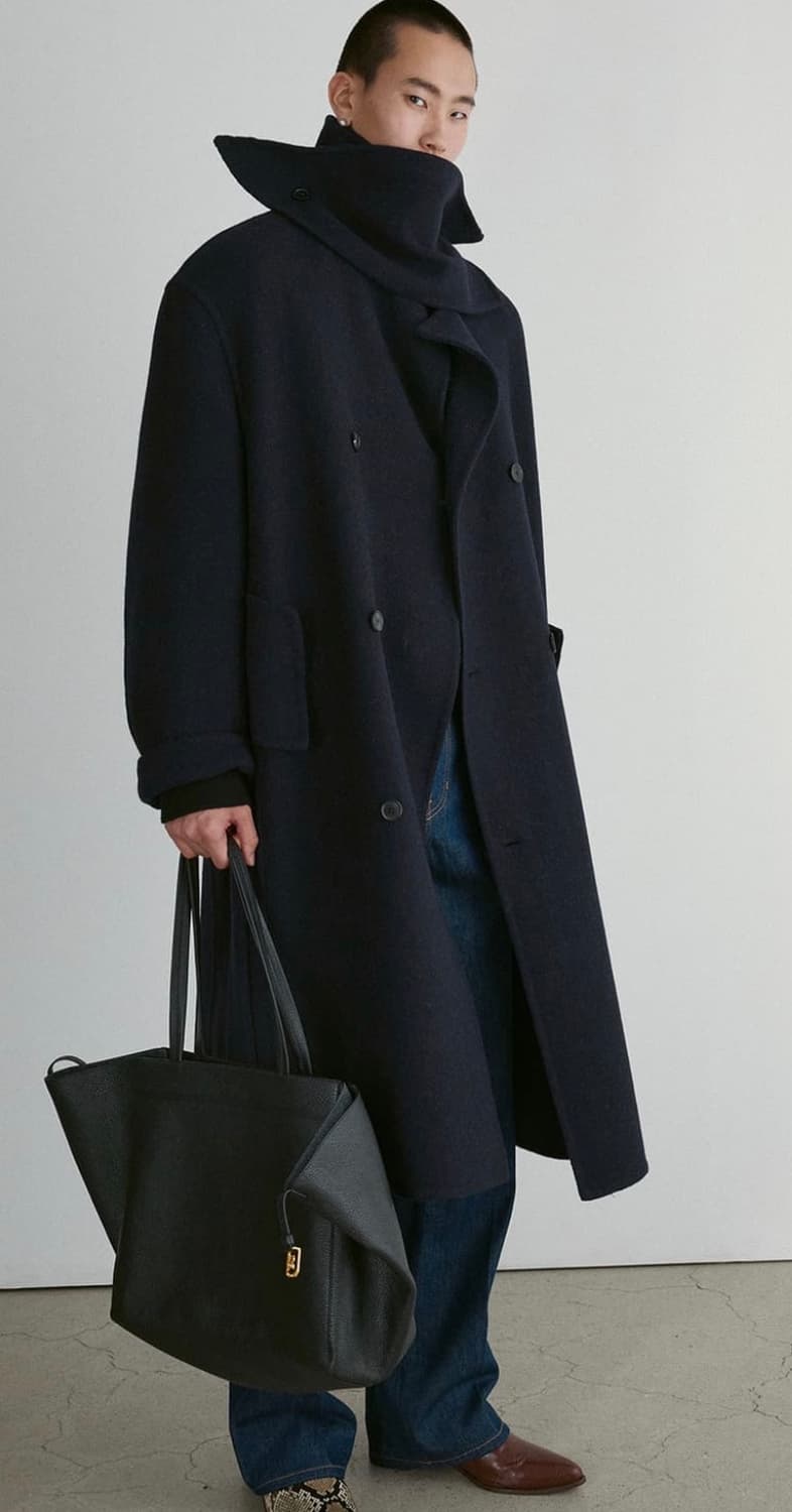 렉토 RECTO 핸드메이드 쿠세 오버 코트 상품이미지1