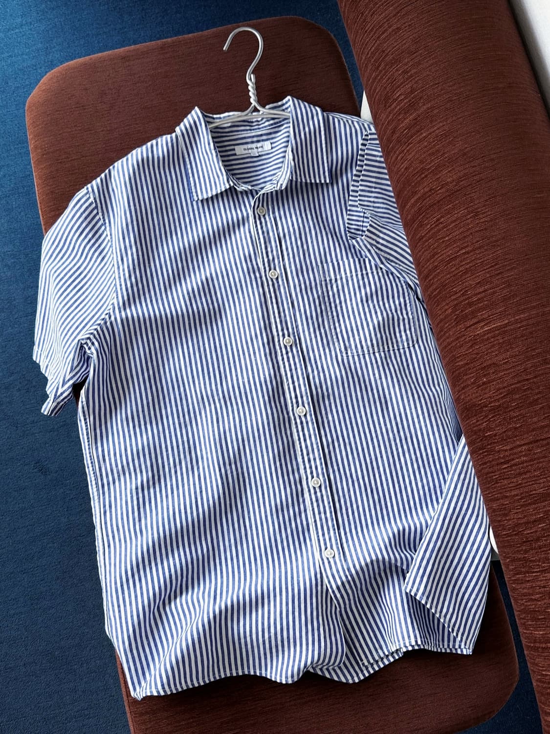 Linen touch natural stripe shirt 상품이미지3