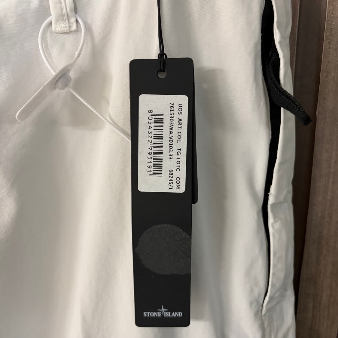 새상품(33)스톤아일랜드 와펜 코튼 카고 팬츠 화이트 상품이미지3