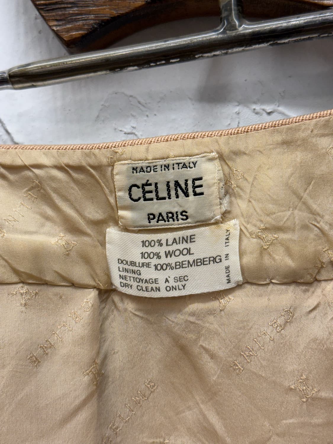 90s Italy Vintage CELINE Gold Chain Plea 상품이미지9