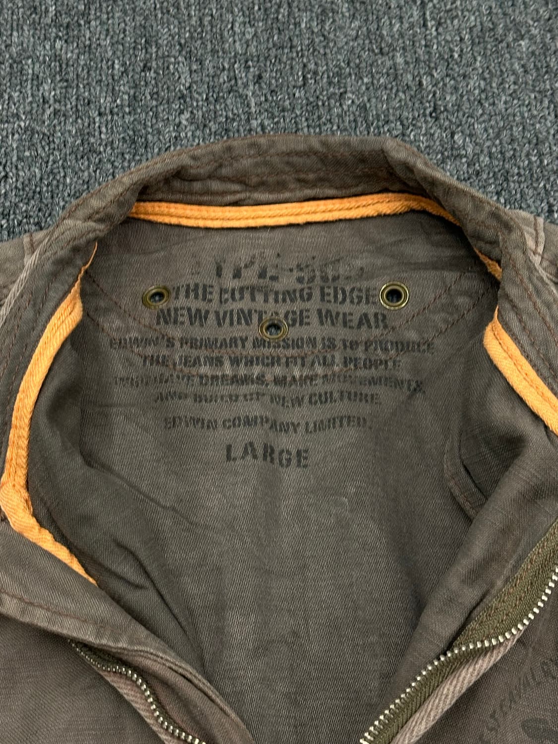 L)에드윈 플라이트 포켓 디테일 빈티지 야상 자켓 상품이미지7