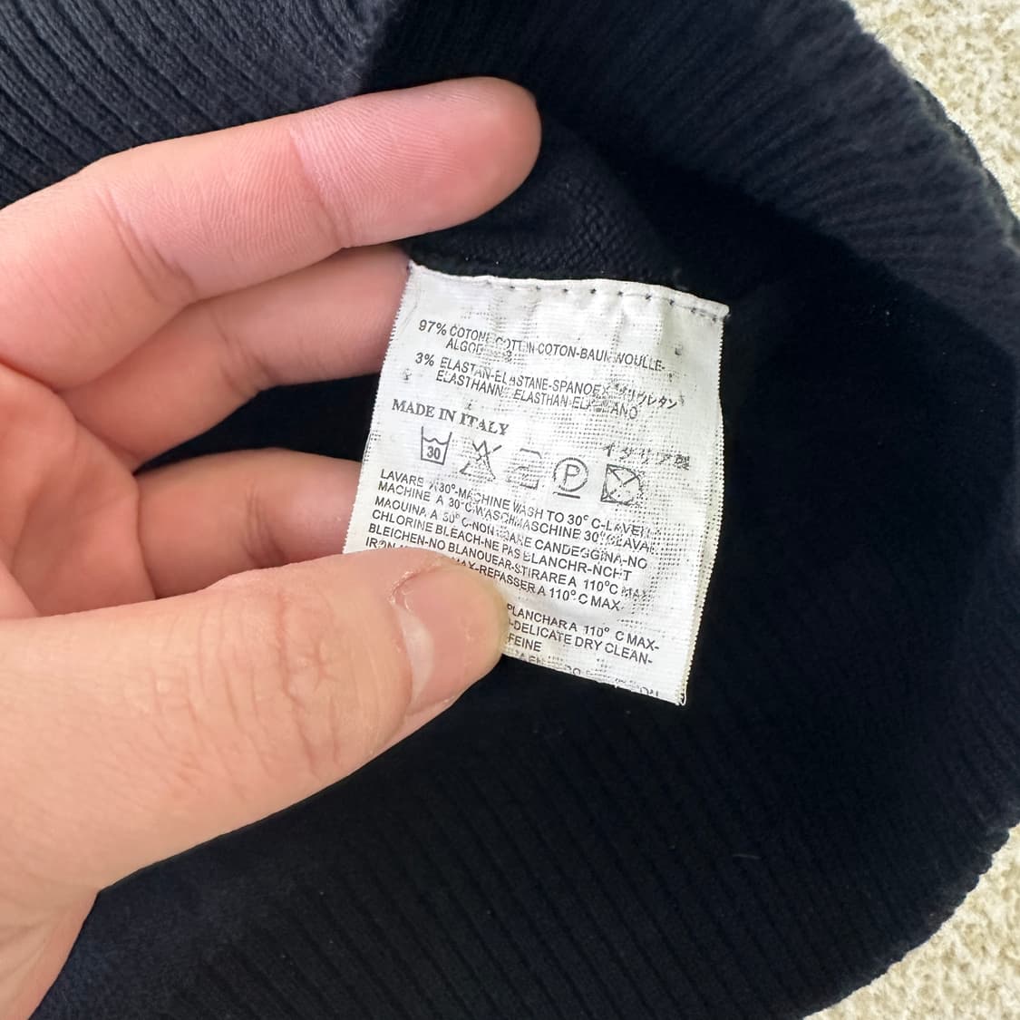 실측확인 네이비 브이넥0320D 상품이미지2