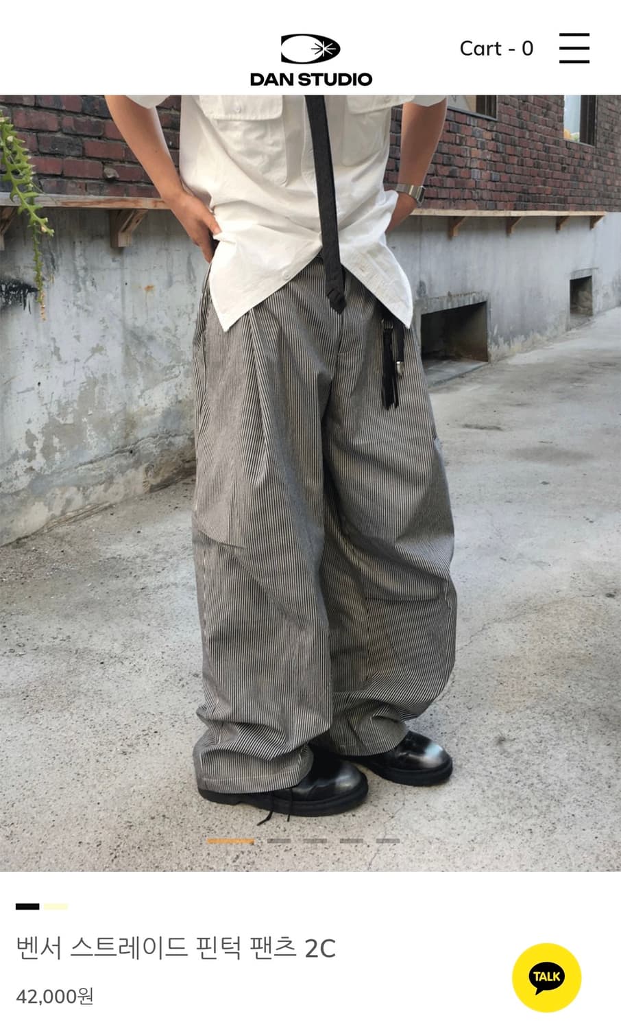 단스튜디오 스트라이프 팬츠 상품이미지1