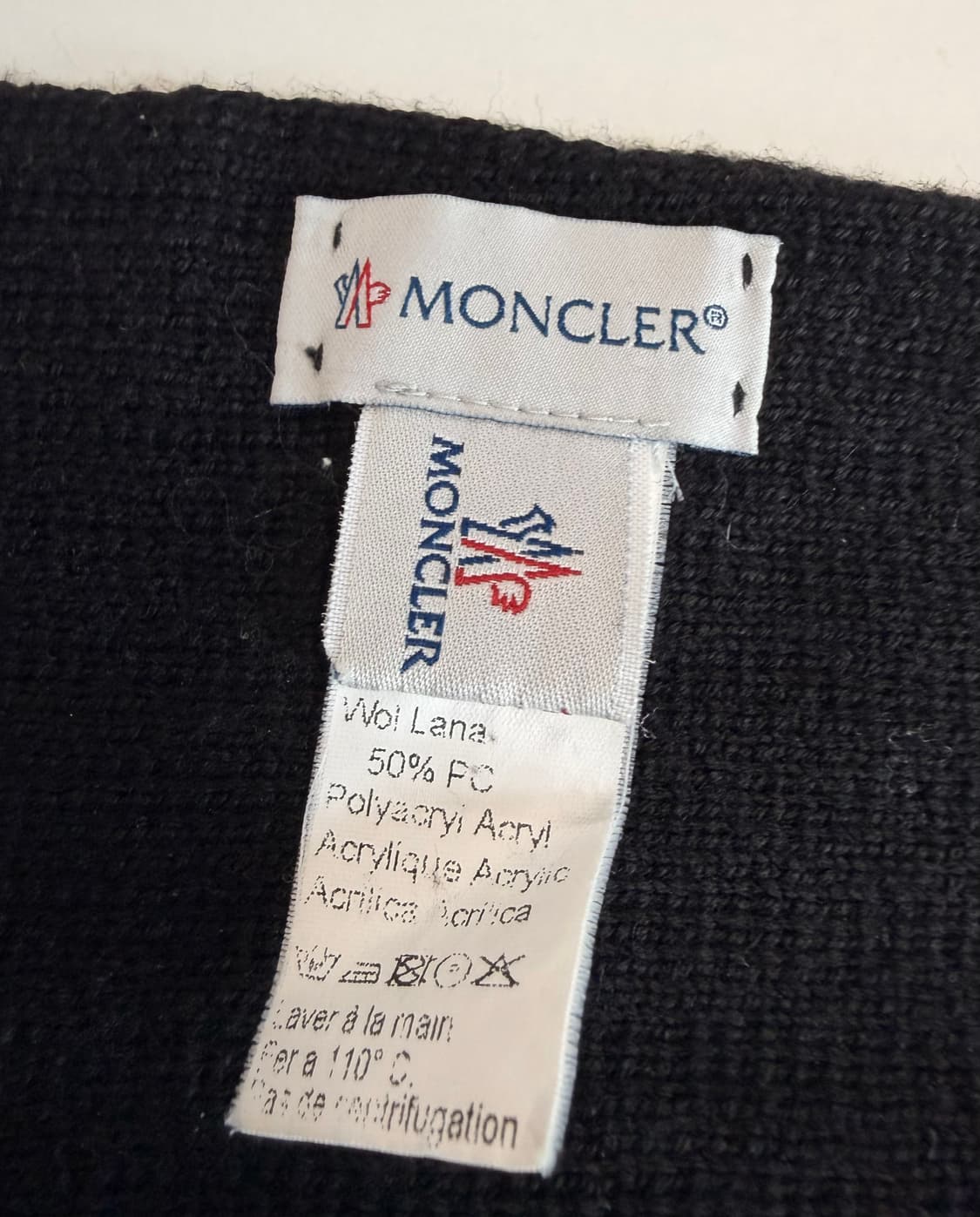 (OS)몽클레어 울 머플러 블랙 상품이미지3