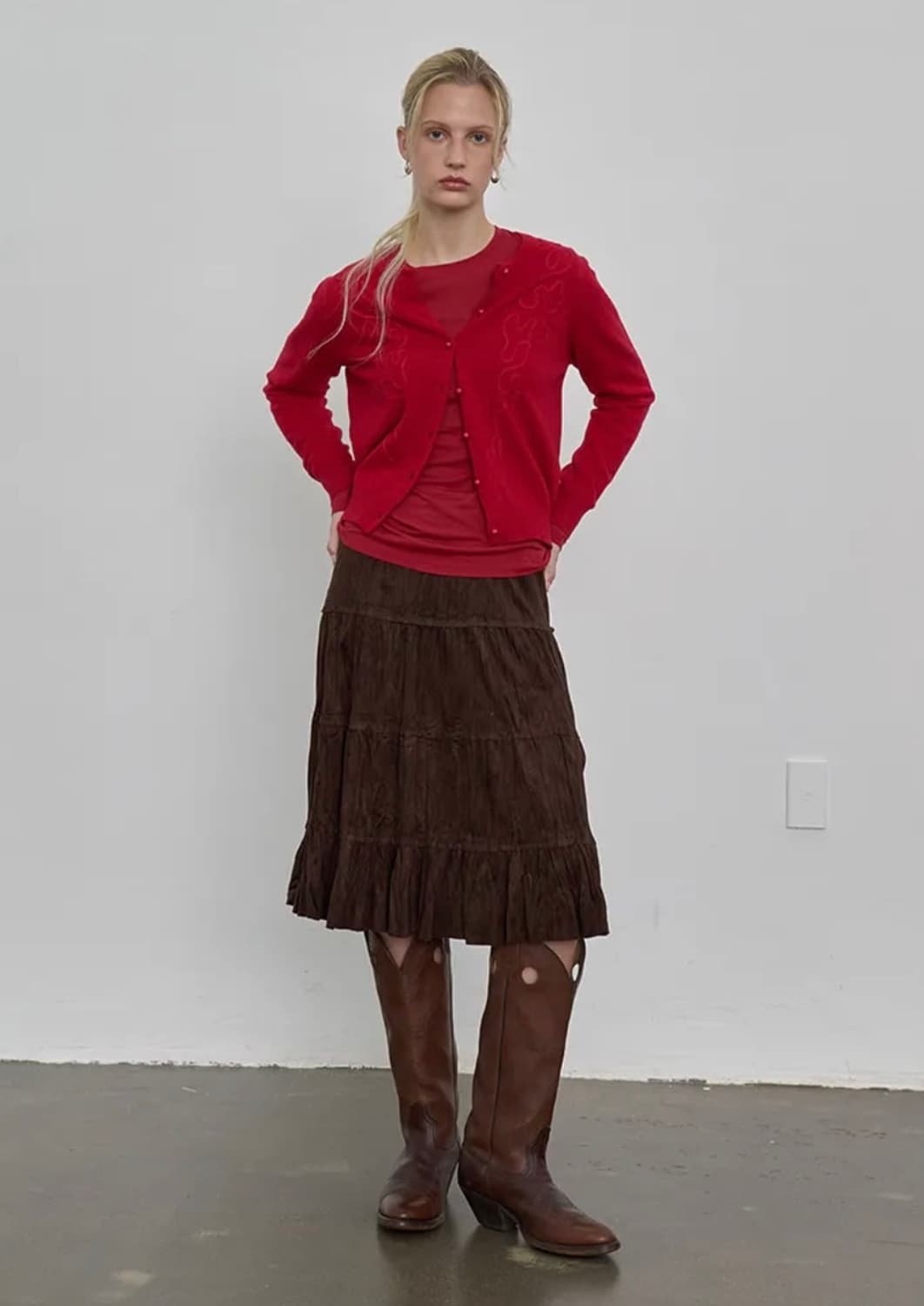 누아클레 니들워크 울 가디건 새상품 상품이미지3