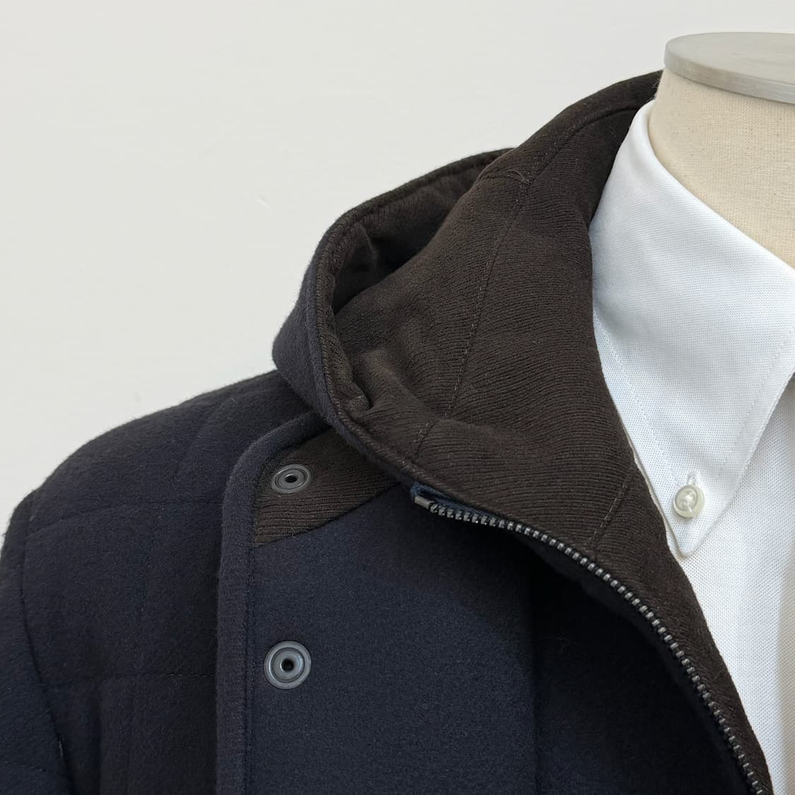 Corneliani ID 울캐시미어 퀼팅 후드 자켓 상품이미지7