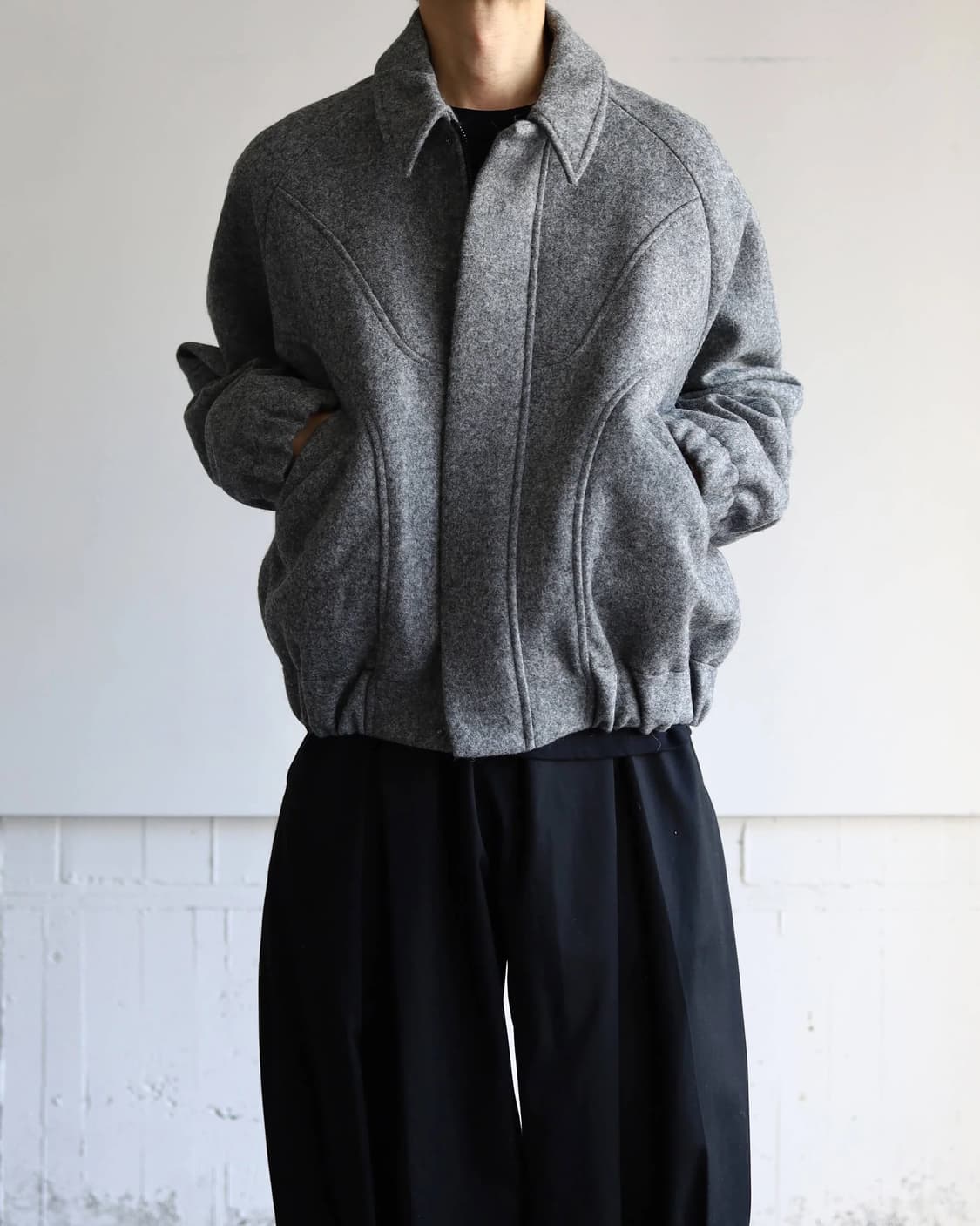 발매가 135만원) 세이지 네이션 지지 자켓 말 그레이 M 상품이미지5