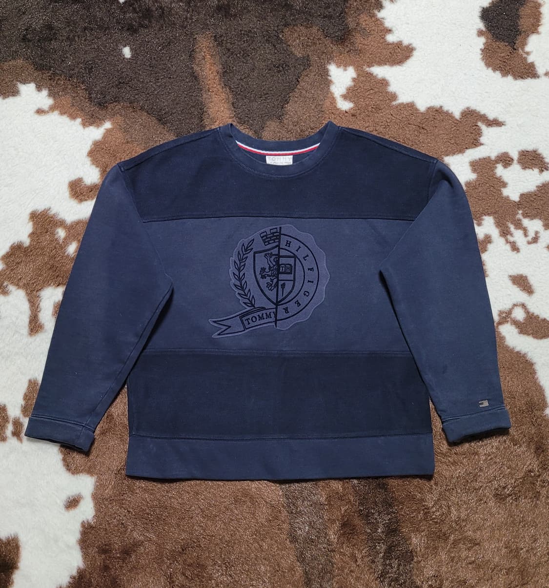 타미 휠피거 여성 네이비 라운드  티(S) 상품이미지1