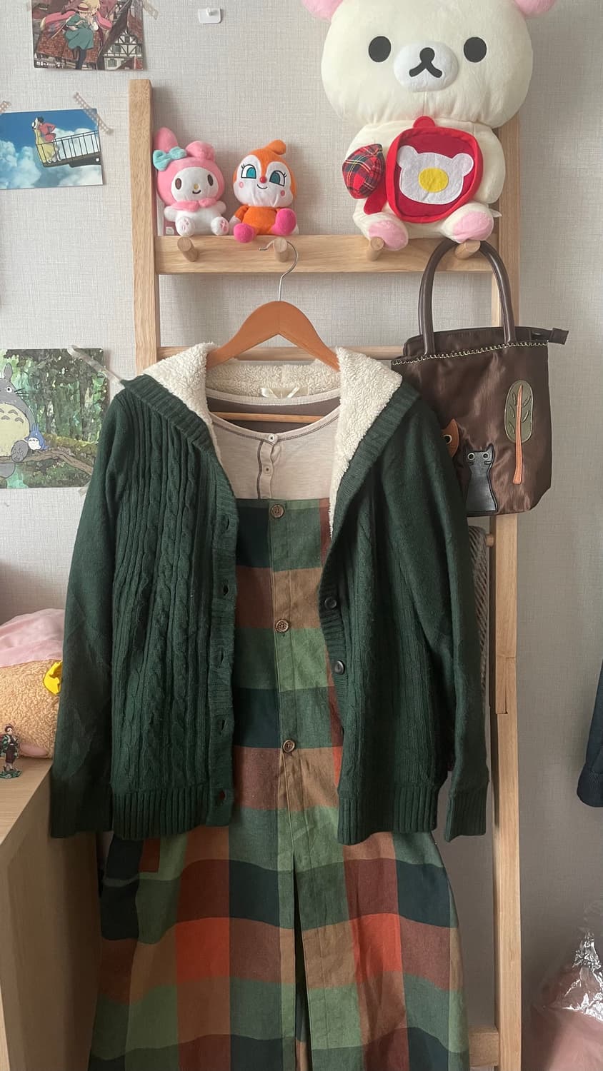 모리걸 빈티지 그린 레이어드 원피스 set 💚🧡 상품이미지2