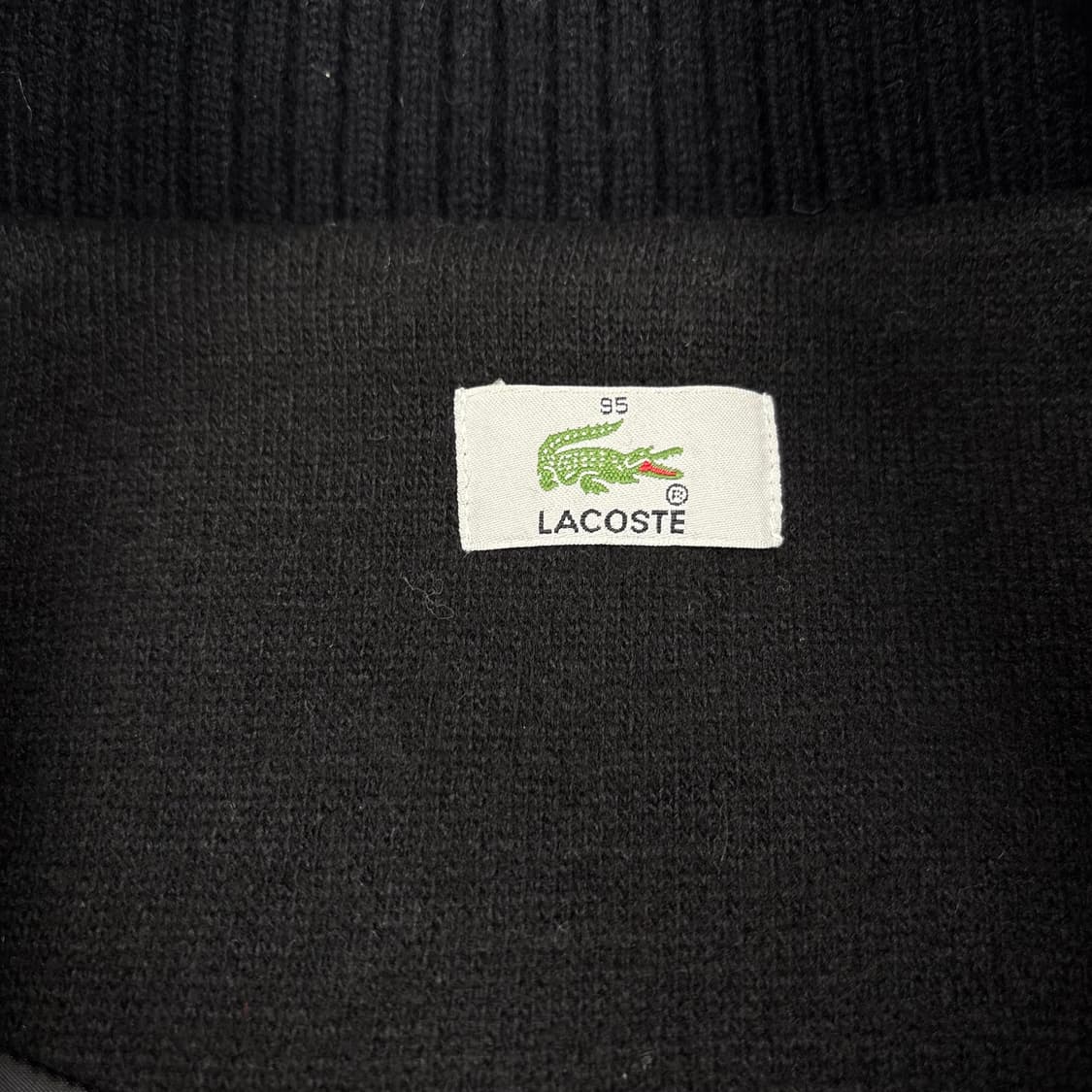 라코스테 블랙컬러 니트 집업 상품이미지3