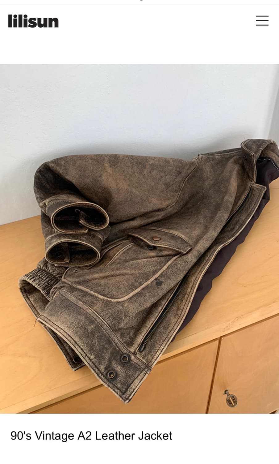 90’s Vintage A2 Leather Jacket 상품이미지1