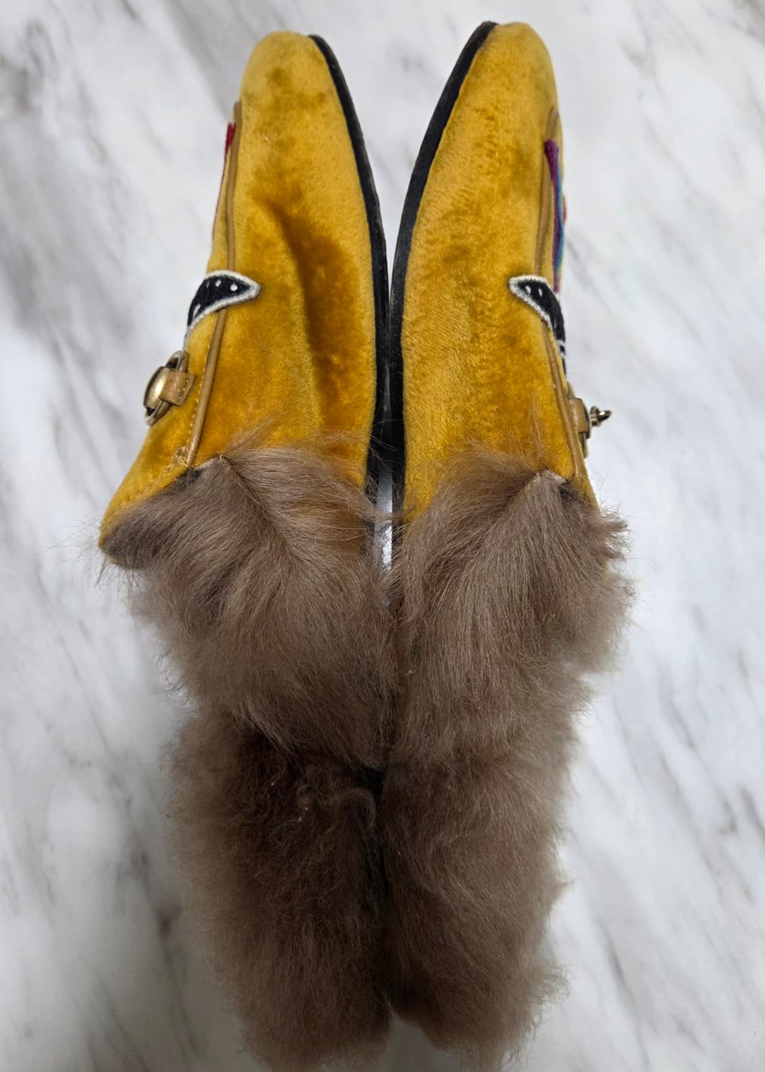 구찌 프린스타운 벨벳 머스더트 퍼 뮬 상품이미지10