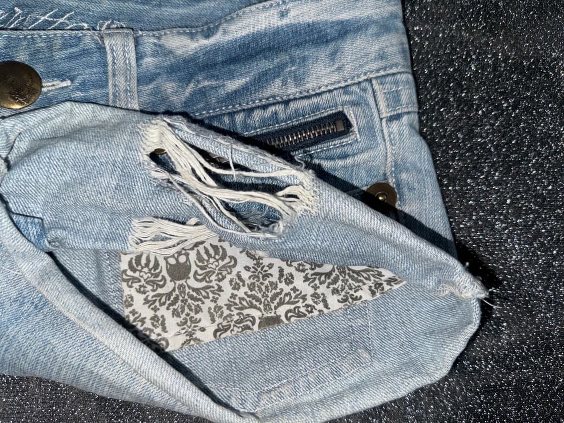 Y2k light wash denim shorts  상품이미지5