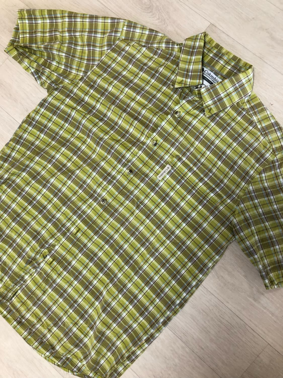 콜롬비아 체크 반팔 셔츠 상품이미지1