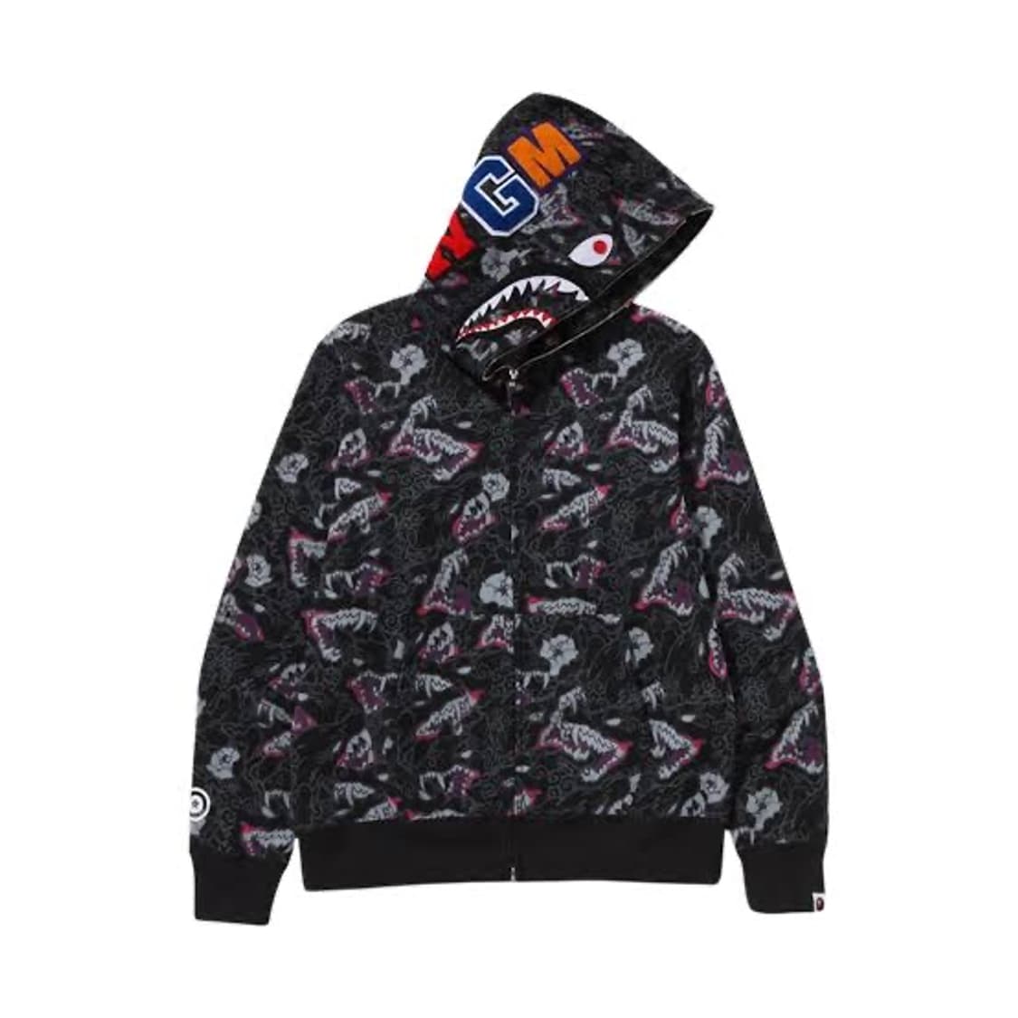 베이프 샤크후드 재패니즈 타투 흑 상품이미지1