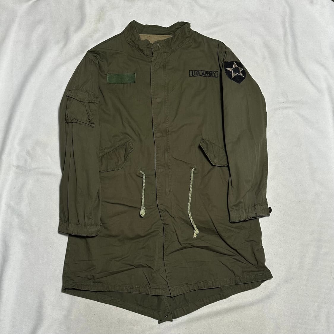 L vtg 카키 피쉬테일 야상 파카 상품이미지2