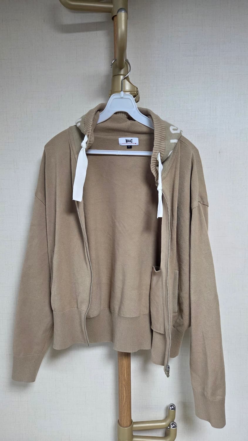 WACC 왁 와키 자수 후드 니트 집업 상품이미지2