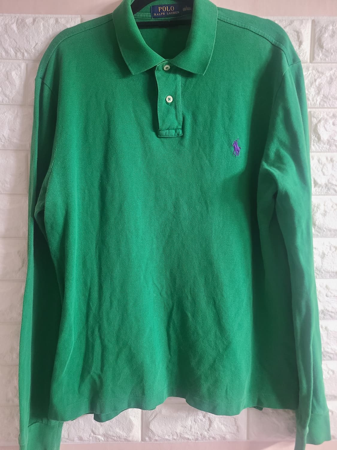 폴로 랄프로렌 그린 긴팔 폴로티(라지) 상품이미지1