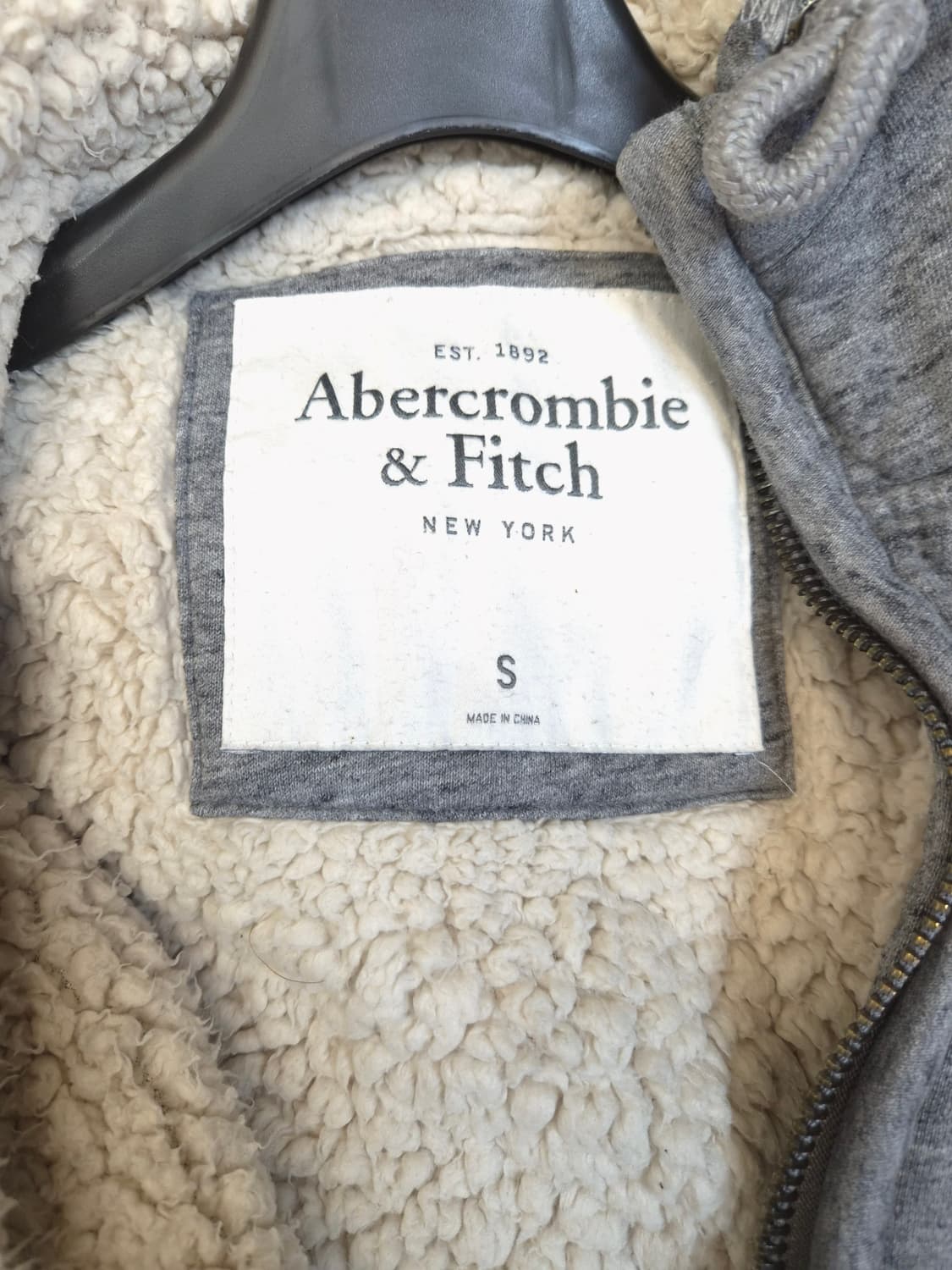 아베크롬비 회색 양털 후드 집업 상품이미지3