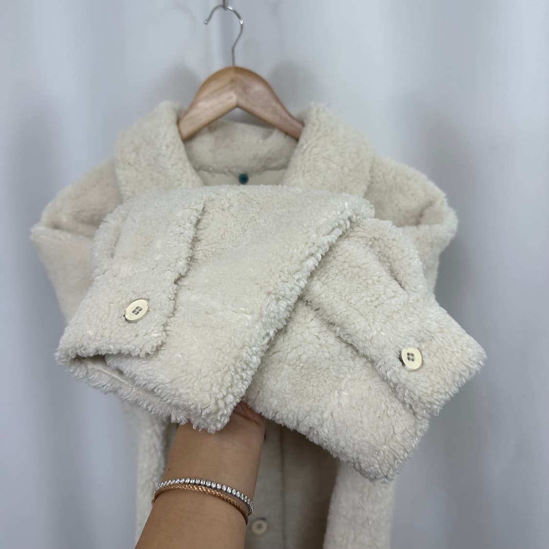   LBL 여자 보들보들 카라 뽀글이 자켓  M (구66) 상품이미지4