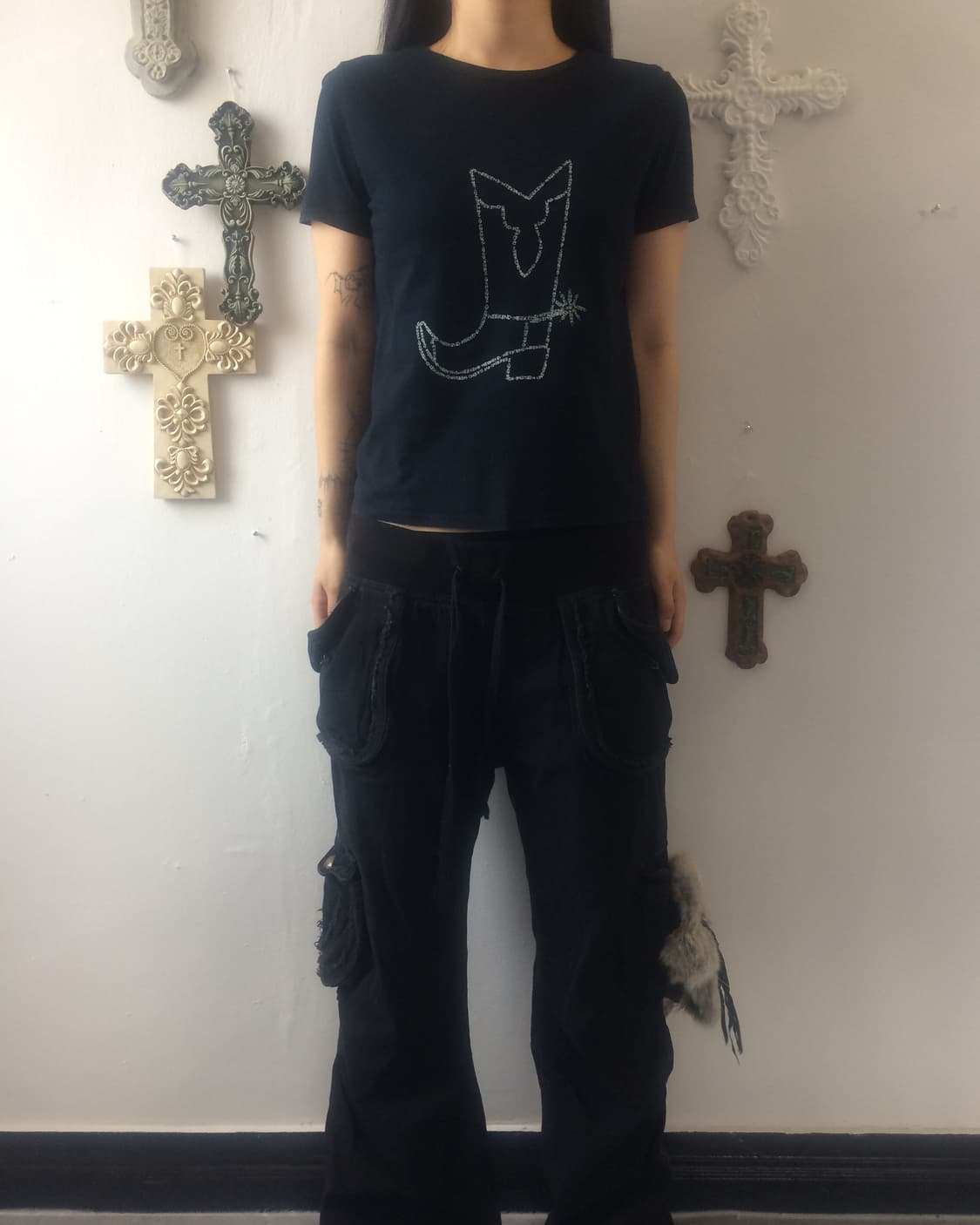 Max mara boots printing t shirt 상품이미지5