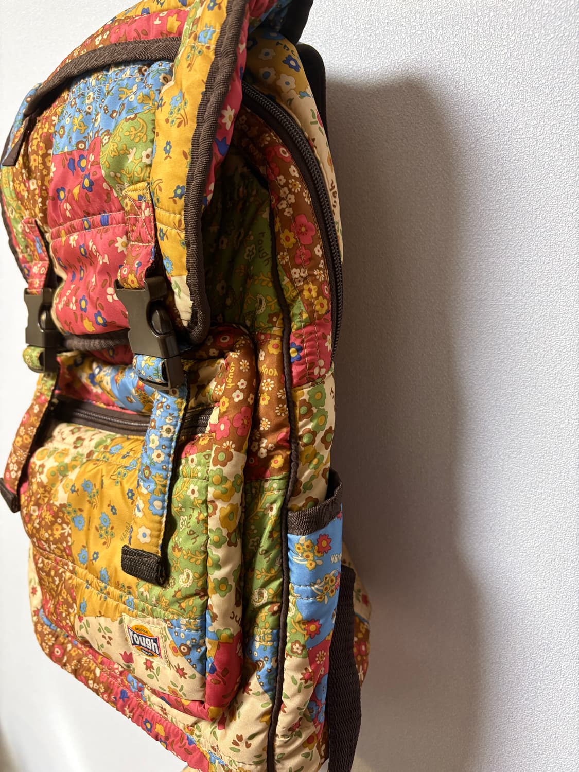 rough 패치 퀼트 백팩 일본 빈티지 모리걸 히피 가방 도트 상품이미지3