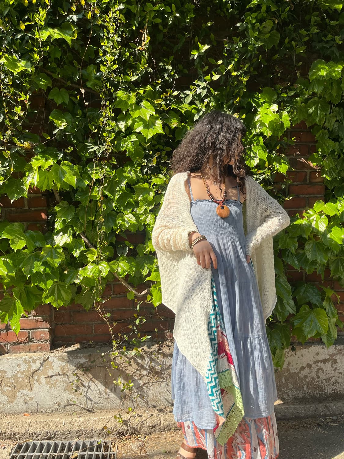 히피 에스닉 패턴 포인트 언발 가디건 상품이미지2