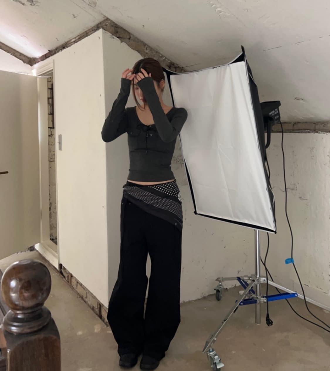 아일렛 스판 포켓 티셔츠 상품이미지2