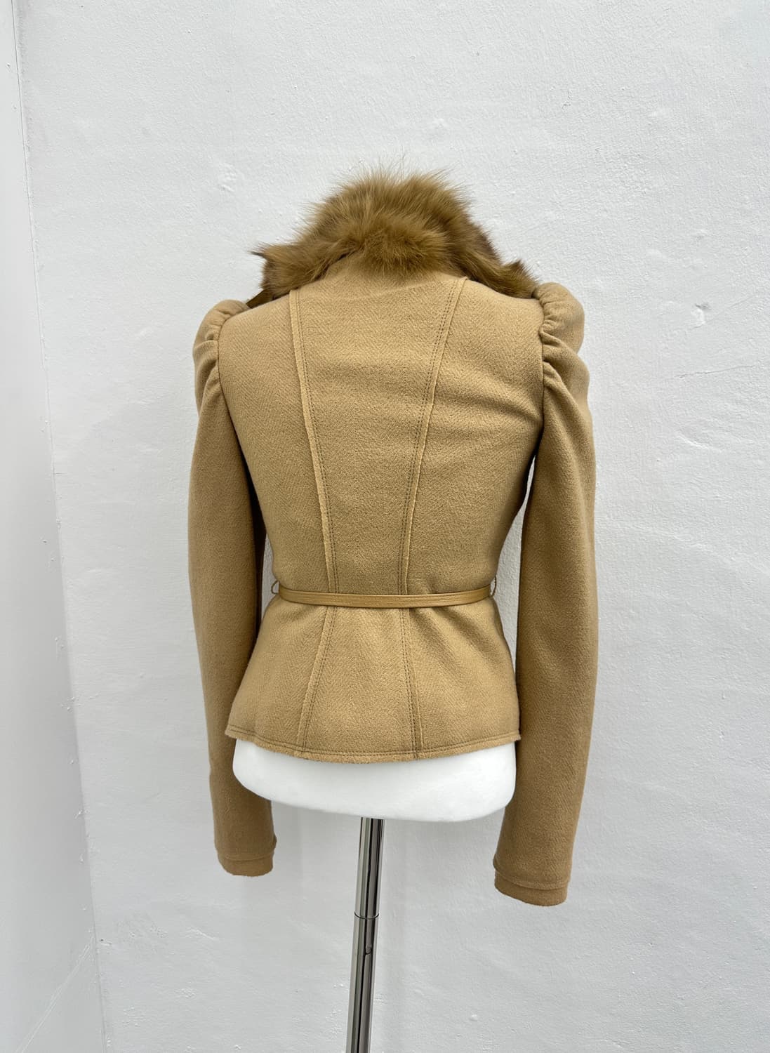 Fox fur trimming asymmetric cardigan 상품이미지9