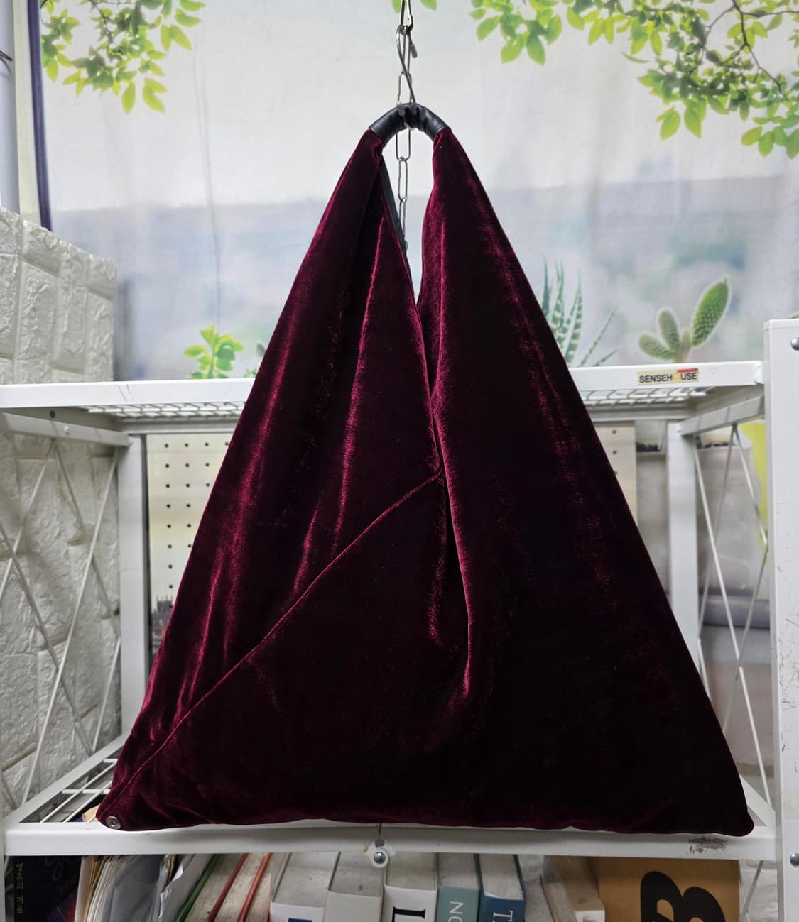 MM6 메종마르지엘라 벨벳 트라이앵글백 재패니즈백 토트백 숄더백 GD85 상품이미지1