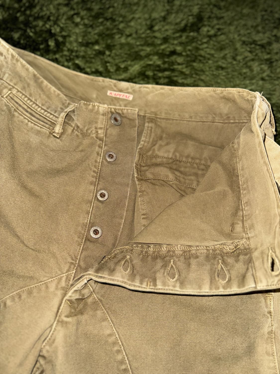 [2] Kapital 캐피탈 스트랩 패널 워시드 헤비 코튼 팬츠 상품이미지3