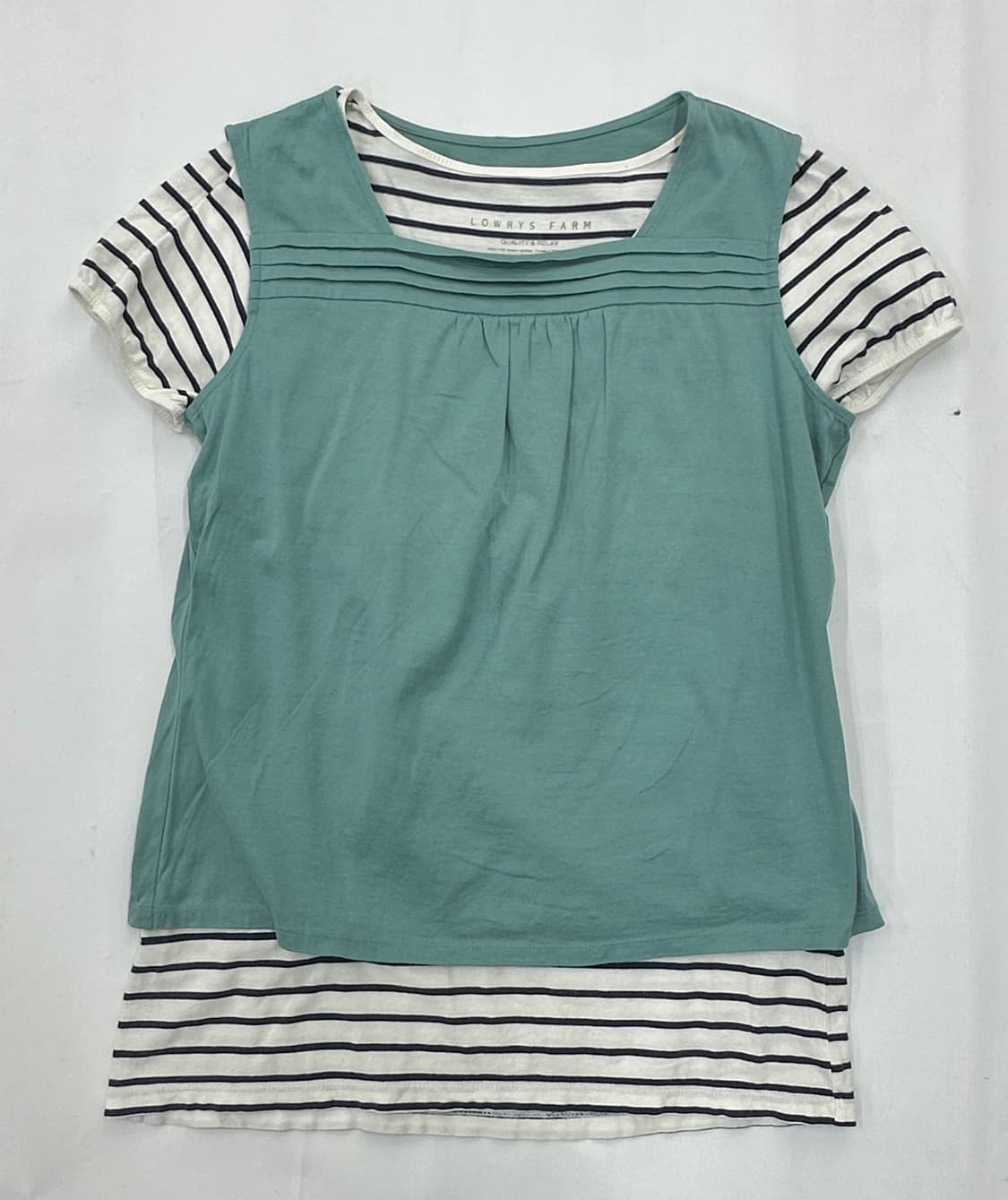 🩵사와코의 민트맛 러블리 코디세트🩵 단가라 퍼프 슬리브리스 스즈코 상품이미지2