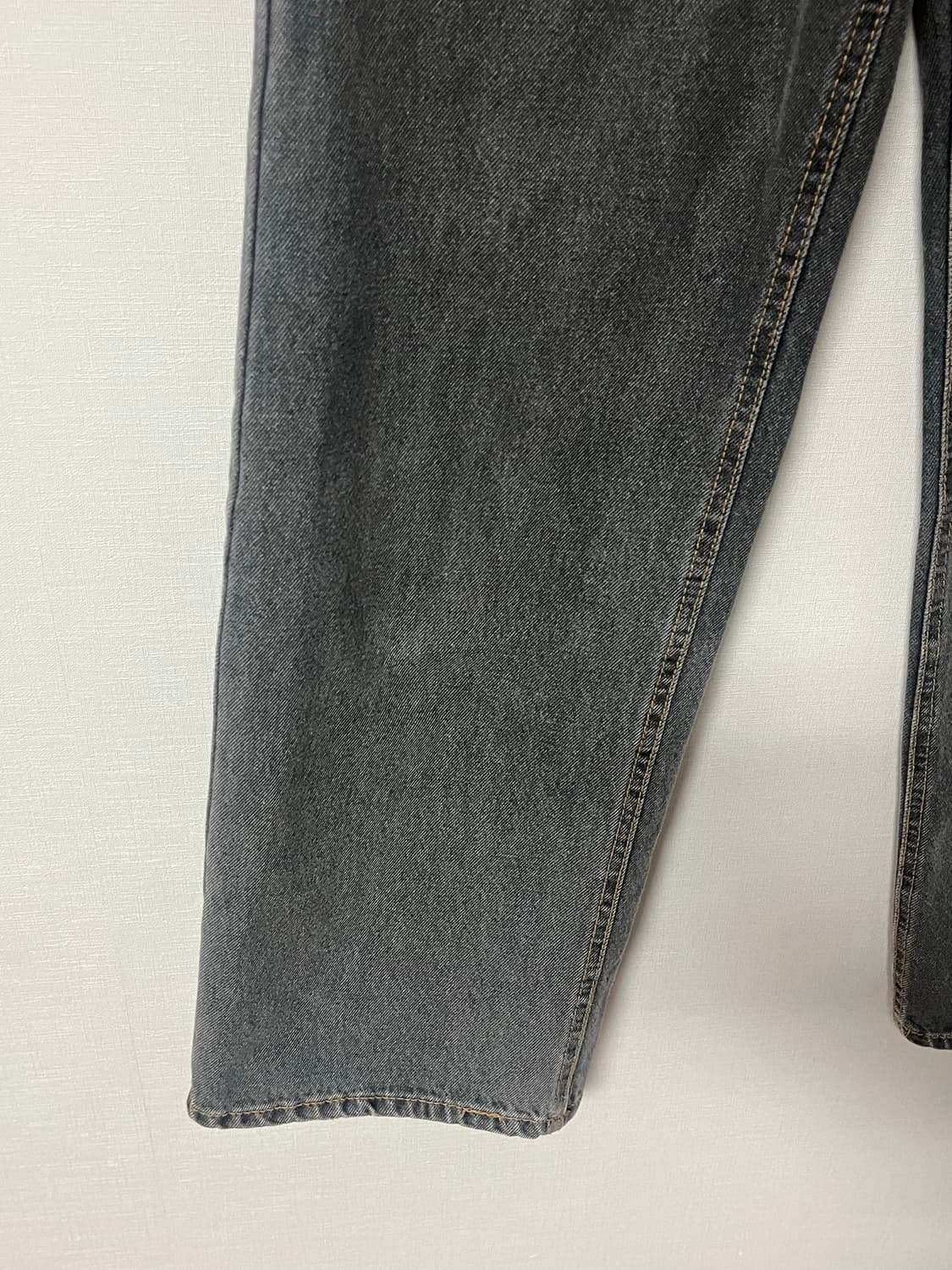 노이아고 스트레이트 루즈핏 데님 팬츠 (블랙) 상품이미지5