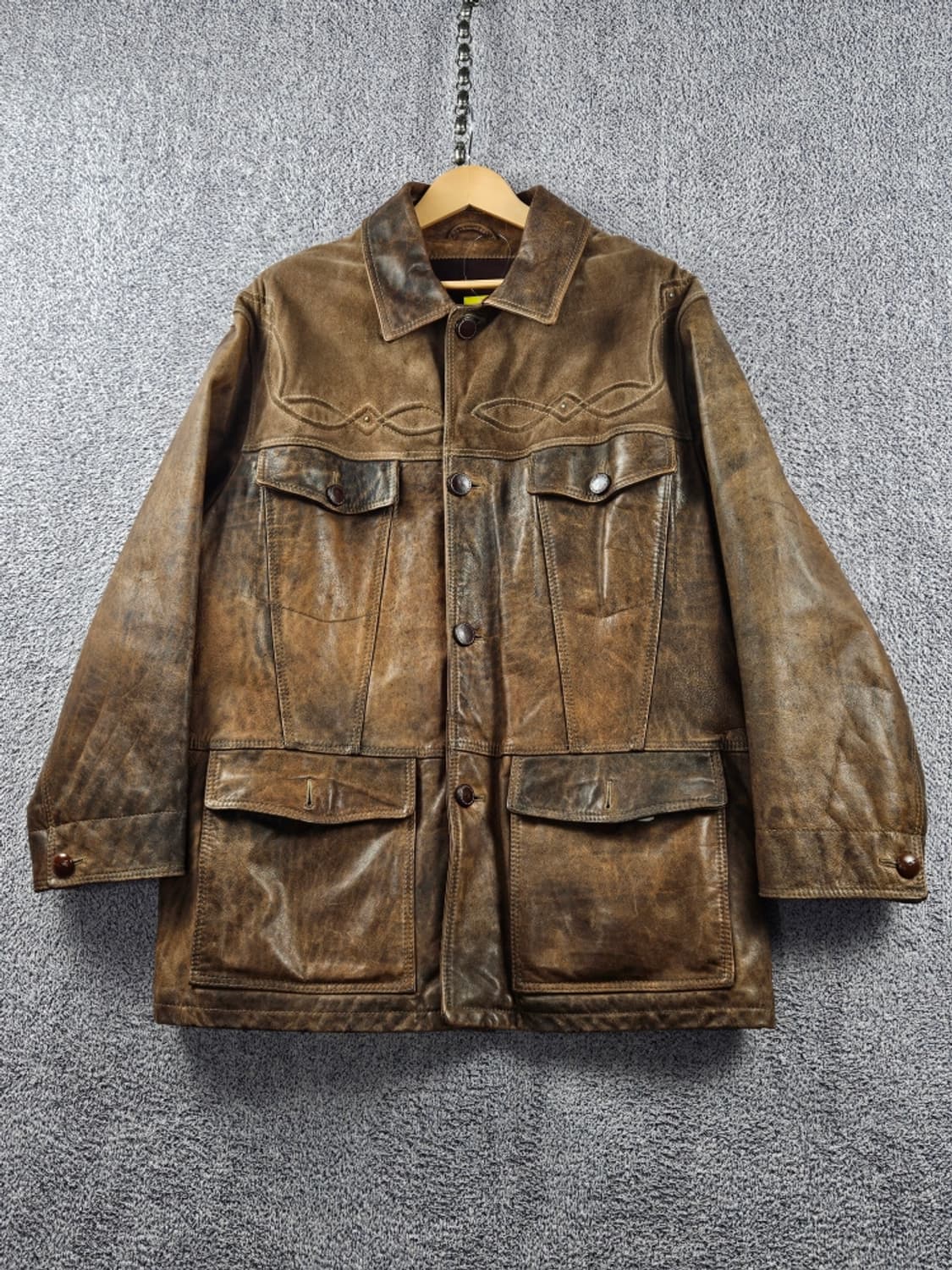 휴고보스 레더 사파리 웨스턴 카 코트 ( 48 ) / 11075 상품이미지2