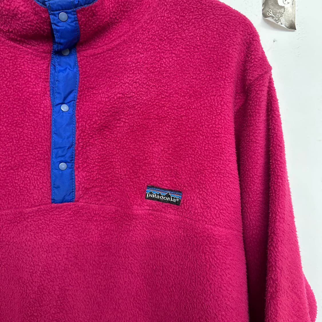 80‘s 파타고니아 신칠라 스냅티 ’핑크/블루‘ 상품이미지4
