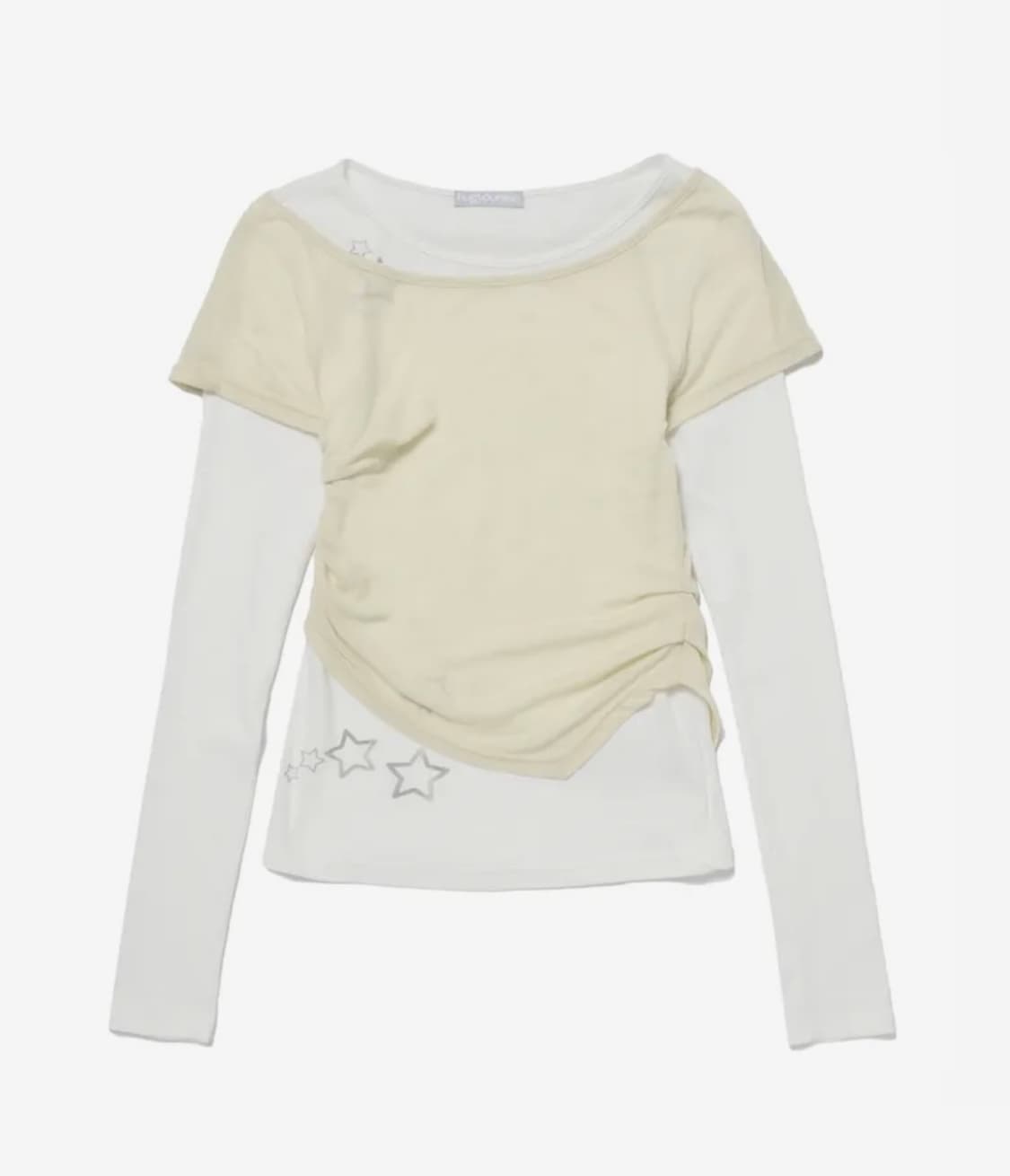 레이어드 스타 티셔츠 (버터) 상품이미지1