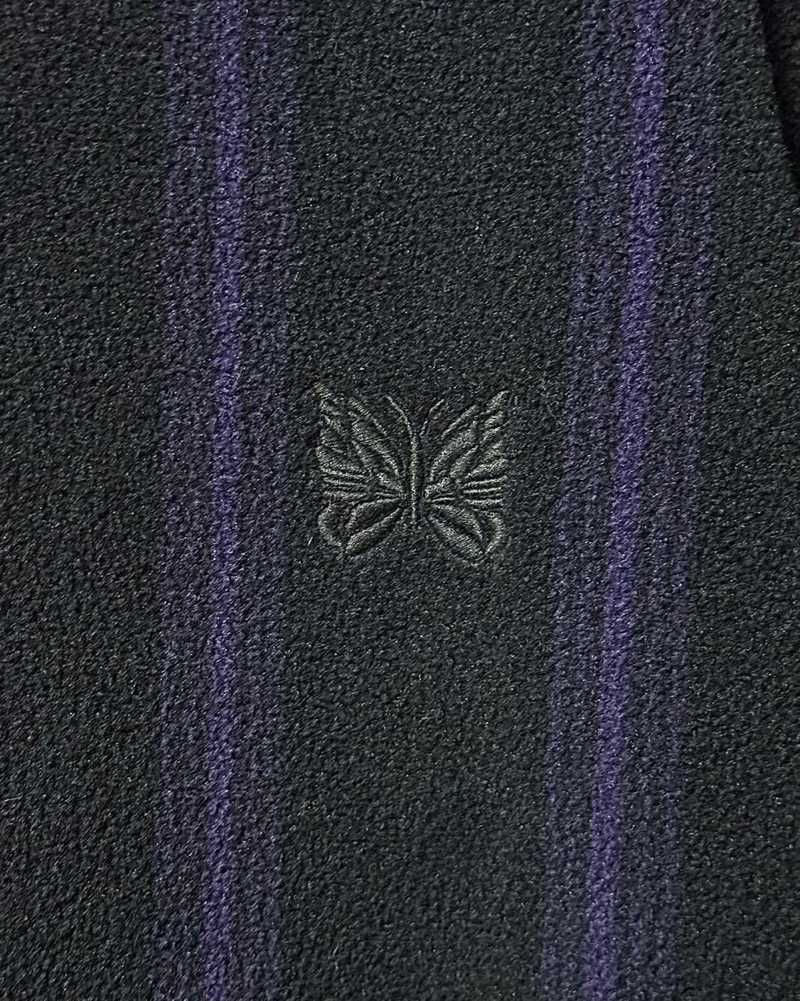 유니클로 니들스 후리스 플리스 가디건 콜라보 스트라이프 블랙 보라 M 상품이미지5