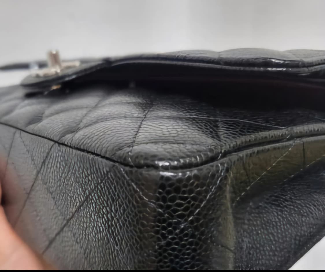 샤넬클래식 캐비어스킨미듐은장 상품이미지4